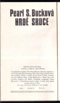Pearl S Buck: Hrdé srdce