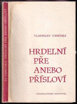 Hrdelní pře, anebo, Přísloví