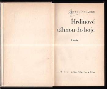 Karel Poláček: Hrdinové táhnou do boje