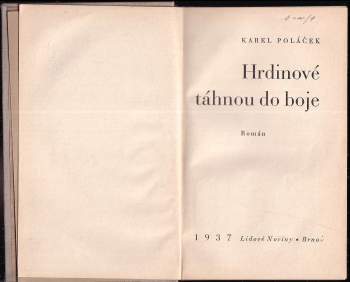 Karel Poláček: Hrdinové táhnou do boje