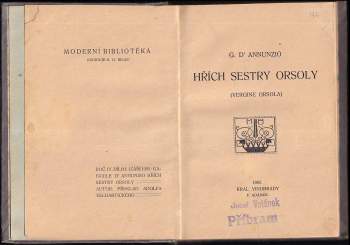 Gabriele d'Annunzio: Hřích sestry Orsoly