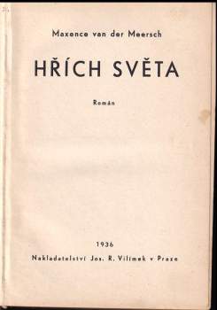Maxence van der Meersch: Hřích světa