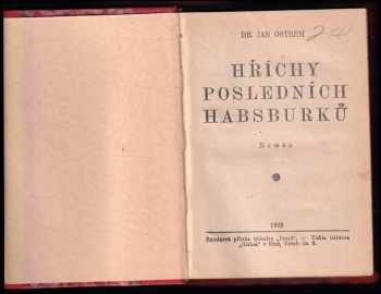 Jan Ostrem: Hříchy posledních Habsburků
