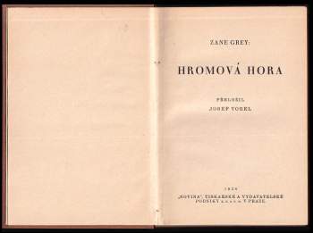 Zane Grey: Hromová hora