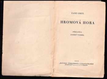 Zane Grey: Hromová hora
