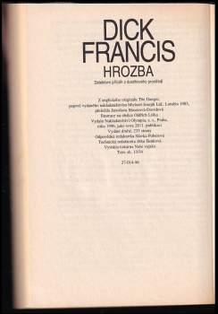 Dick Francis: Hrozba