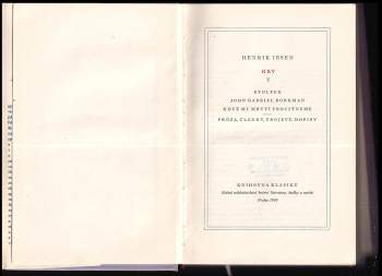 Henrik Ibsen: Hry