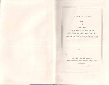Henrik Ibsen: Hry