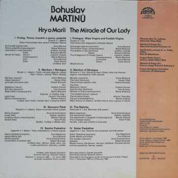 Bohuslav Martinů: Hry O Marii (Les Jeux De Marie - The Miracle Of Our Lady) - Cycle Of 4 Operas (3xLP + BOX + BOOKLET) (85 1)