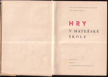Ľuboslava Klindová: Hry v mateřské škole