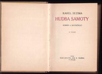 Karel Sezima: Hudba samoty