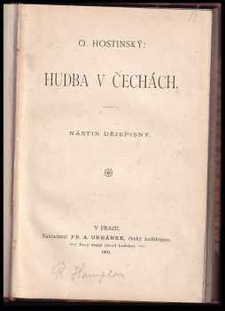 Otakar Hostinský: Hudba v Čechách