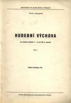 Hudební výchova pro studium učitelství 1.-4. roč. ZŠ