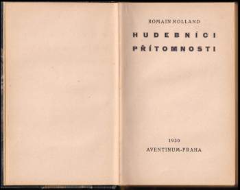 Romain Rolland: Hudebníci přítomnosti