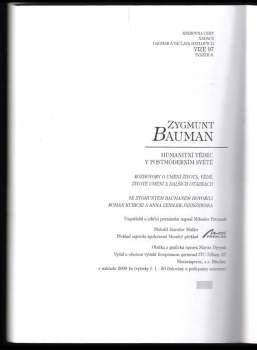 Zygmunt Bauman: Humanitní vědec v postmoderním světě