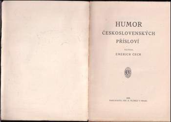 Emerich Čech: Humor československých přísloví