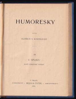 Oldřich S Kostelecký: Humoresky