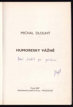 Michal Dlouhý: Humoresky vážně