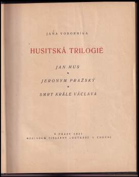 Jan Voborník: Husitská trilogie
