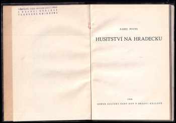 Karel Michl: Husitství na Hradecku