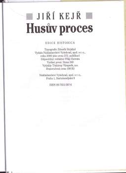Jiří Kejř: Husův proces