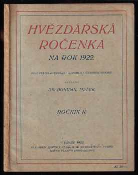 Hvězdářská ročenka na rok 1922