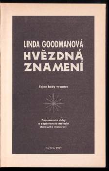 Linda Goodman: Hvězdná znamení