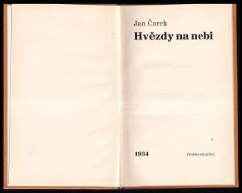 Jan Čarek: Hvězdy na nebi