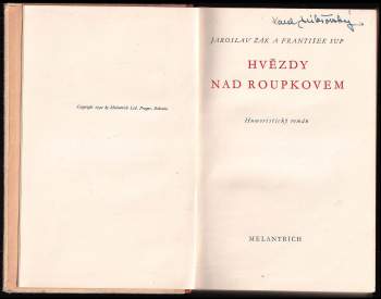 Jaroslav Žák: Hvězdy nad Roupkovem