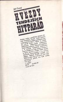 Jiří Černý: Hvězdy tehdejších hitparád