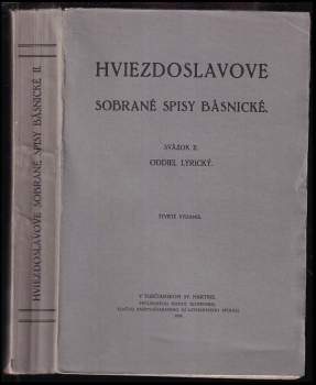 Pavol Országh Hviezdoslav: Hviezdoslavove sobrané spisy básnické