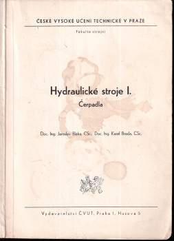 Hydraulické stroje I