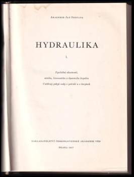 Jan Smetana: Hydraulika