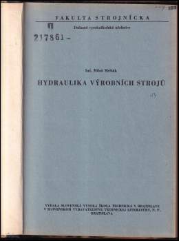 Miloš Melčák: Hydraulika výrobních strojů