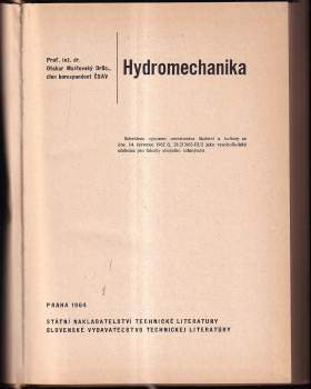 Otakar Maštovský: Hydromechanika