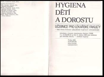 Miroslav Prokopec: Hygiena dětí a dorostu