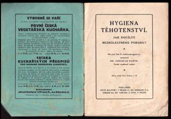 Jaroslav Barth: Hygiena těhotenství