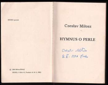 Czesław Miłosz: Hymnus o perle
