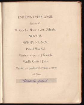 Novalis: Hymny na noc