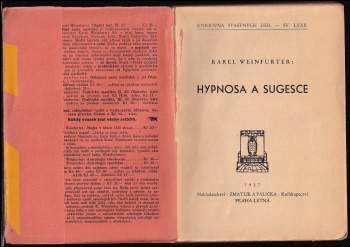 Karel Weinfurter: Hypnosa a sugesce