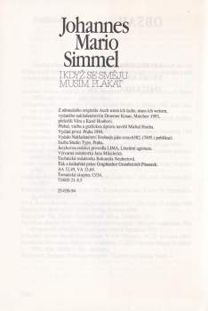 Johannes Mario Simmel: I když se směju, musím plakat