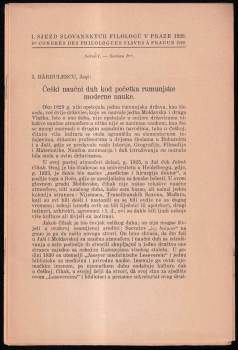 I. Sjezd slovanských filologů v Praze 1929