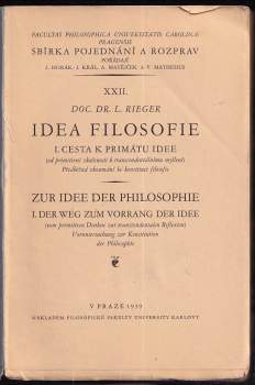 Ladislav Rieger: Idea filosofie