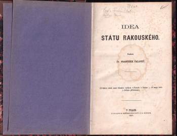 František Palacký: Idea státu rakouského