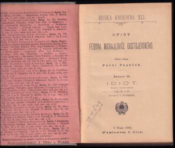 Fedor Michajlovič Dostojevskij: Idiot