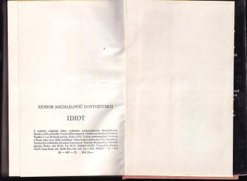 Fedor Michajlovič Dostojevskij: Idiot