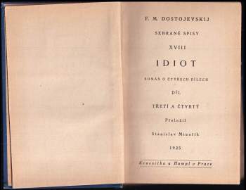 Fedor Michajlovič Dostojevskij: Idiot