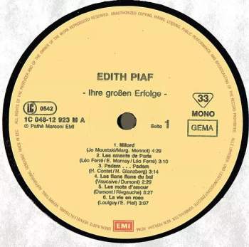 Edith Piaf: Ihre Grossen Erfolge