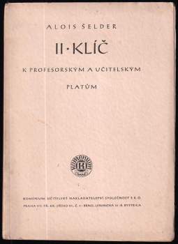 II. klíč k profesorským a učitelským platům