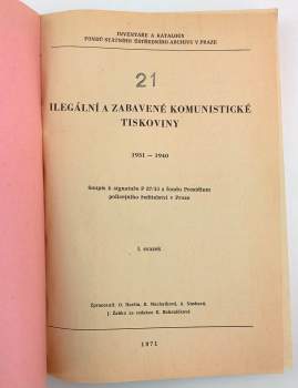 Alena Nosková: Ilegální a zabavené komunistické tiskoviny